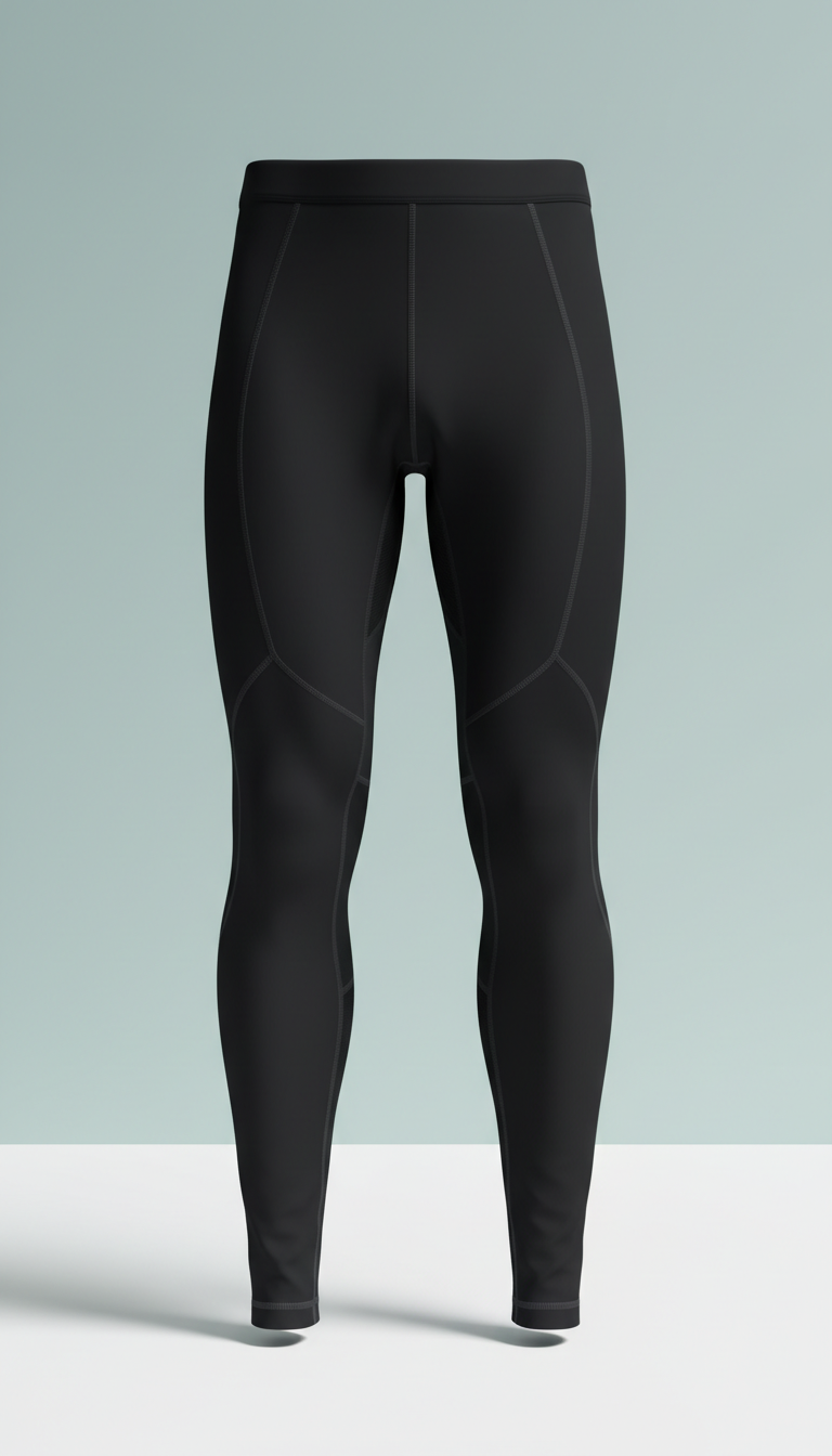 Men’s Compression Leggings in Stealth Black